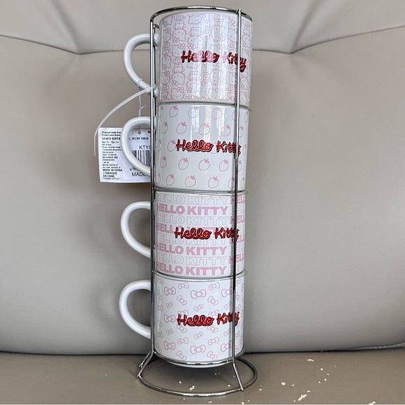 Sanrio Hello Kitty Poses Ceramic Mugs Stackable Set - Picture 7 of 9